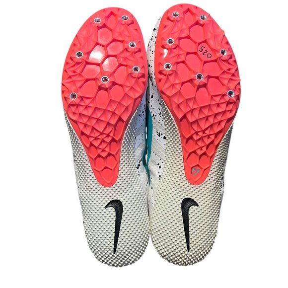 Nike Zoom Rival S 9 Paint Splatter White Crimson Jade Men's Size 12 Track - Picture 9 of 10